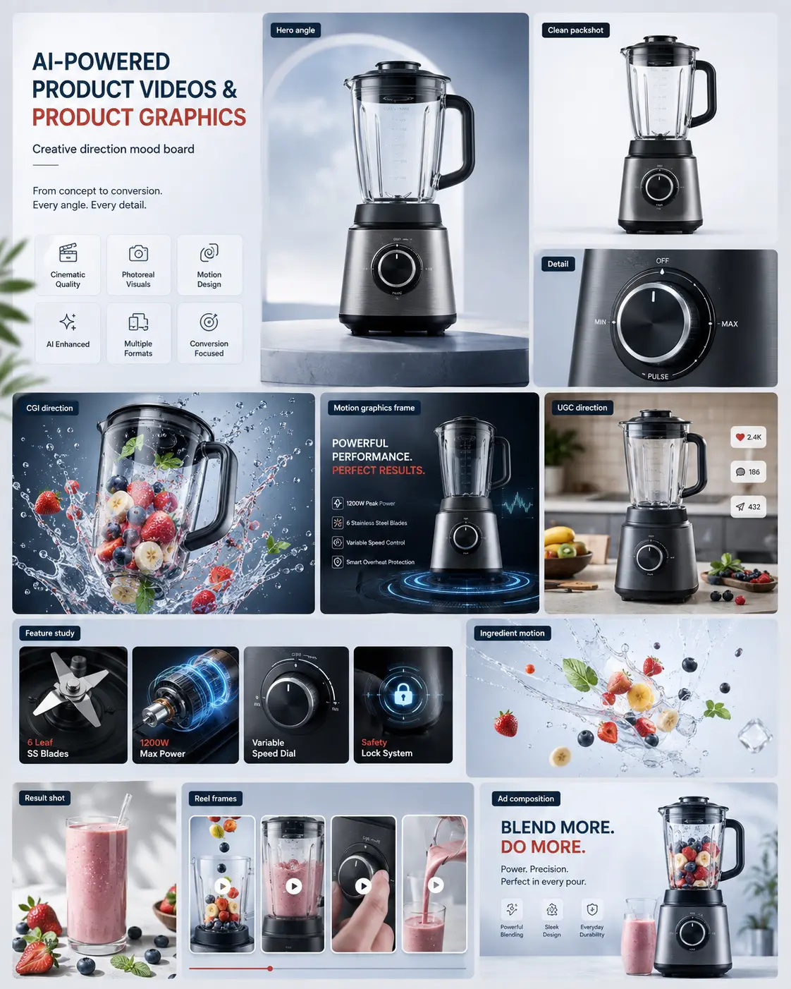 Kitchen Pro / Blend More, Do More creative direction mood board