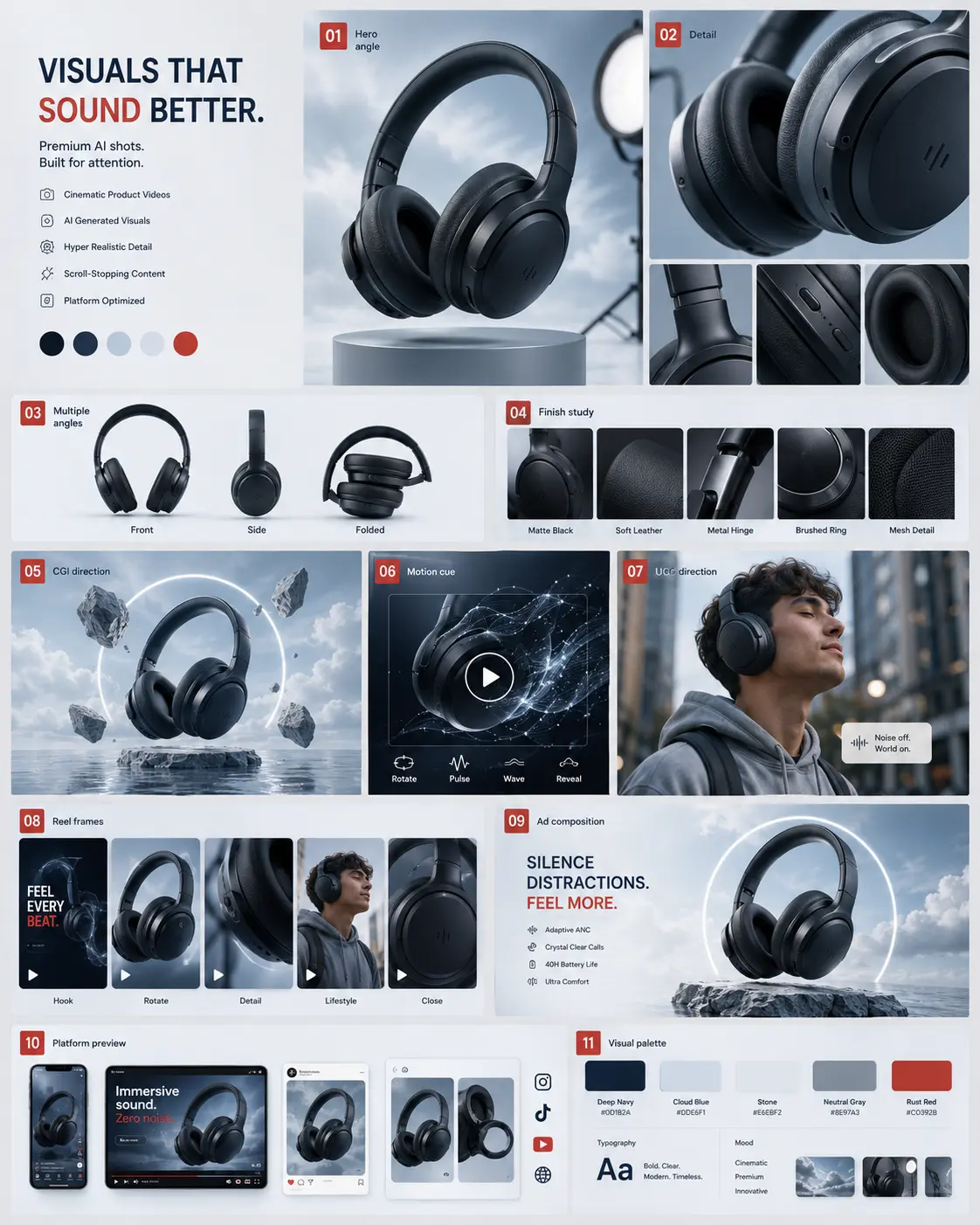 Studio Audio / Visuals That Sound Better creative direction mood board